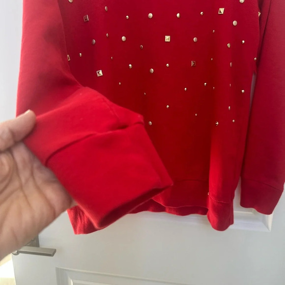 MICHAEL KORS Red Sweater w/ Embellishments Size M - Picture 3 of 6